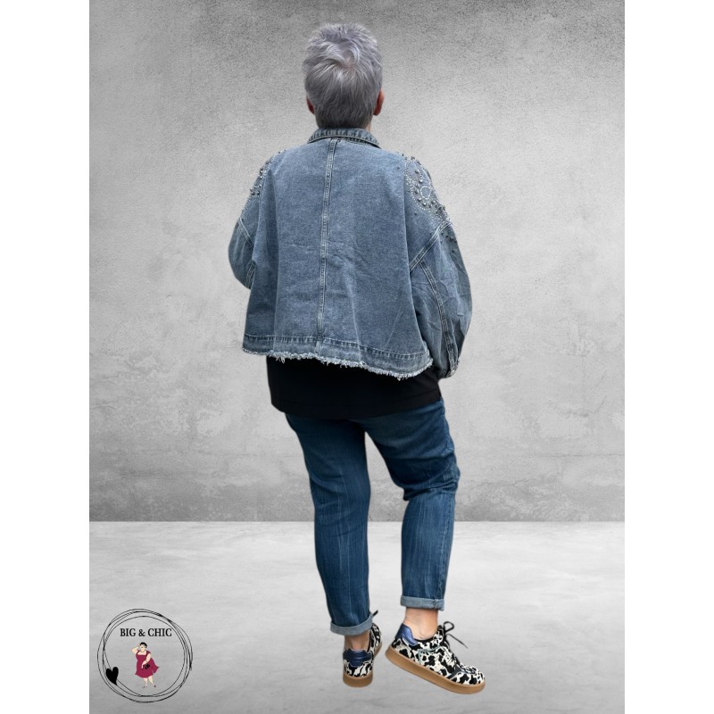 Frenzi Jeansjas Sparkle Oversized 