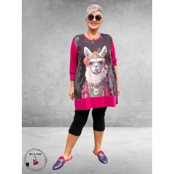 Frenzi 4U Long Shirt Lama Print