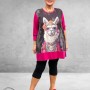 Frenzi 4U Long Shirt Lama Print