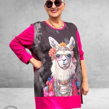 Frenzi 4U Long Shirt Lama Print