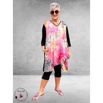 Frenzi 4U Tuniek Met Artistieke Print