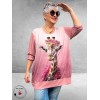 Frenzi 4U Tuniek Met Giraffe Print 