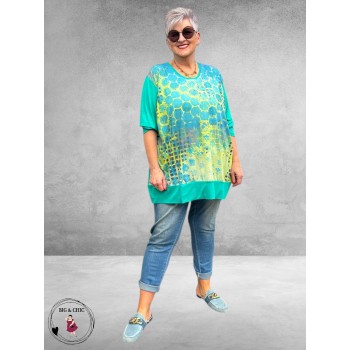 Frenzi 4U Tuniek Shirt Auqa Multi