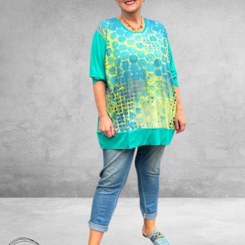 Frenzi 4U Tuniek Shirt Auqa Multi