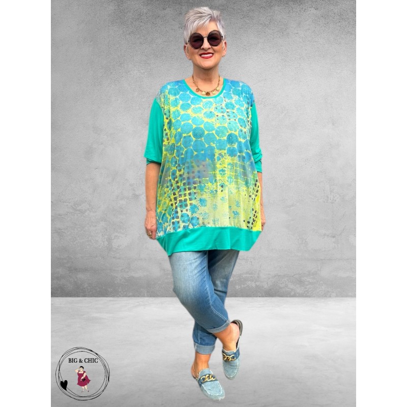 Frenzi 4U Tuniek Shirt Auqa Multi