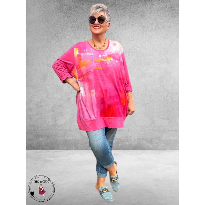 Frenzi 4U Tuniek Shirt Pink Multi