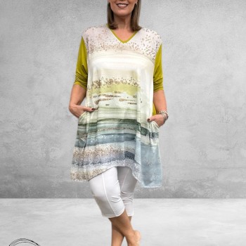 Frenzi 4U A-lijn Tuniek  Harmonie Lime/Multi