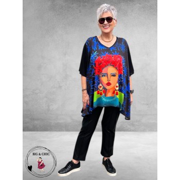 Frenzi  Shirt A-Lijn Frida Kahlo Uniek