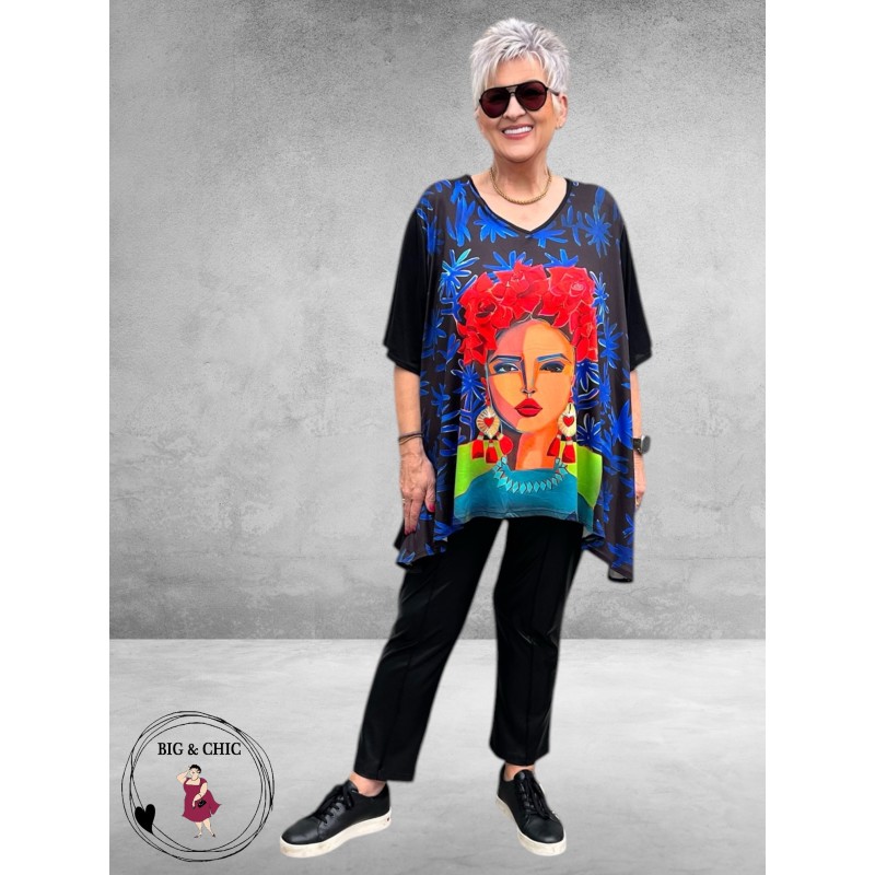 Frenzi  Shirt A-Lijn Frida Kahlo Uniek