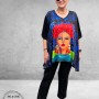 Frenzi  Shirt A-Lijn Frida KahloDalmatiër Uniek