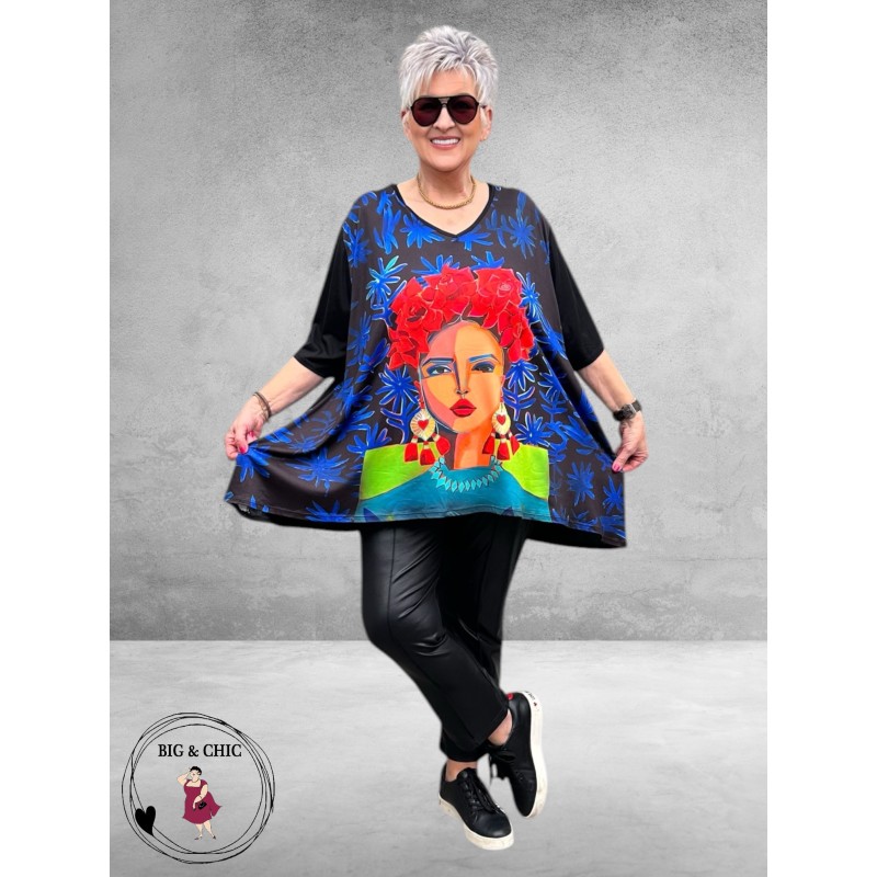 Frenzi  Shirt A-Lijn Frida Kahlo Uniek