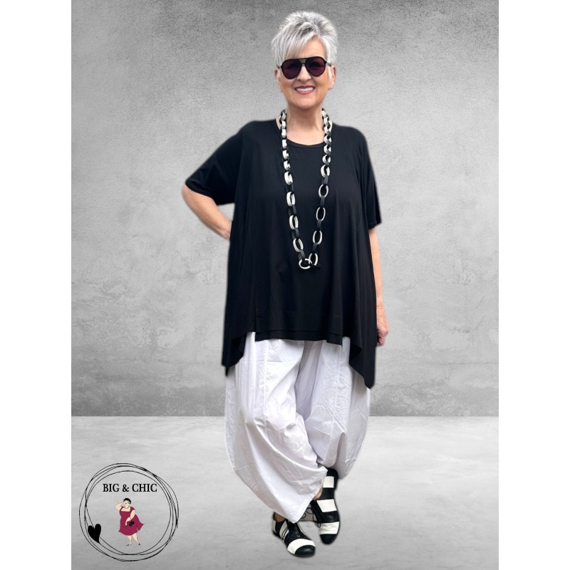 Frenzi Shirt A-Lijn Katoen Zwart