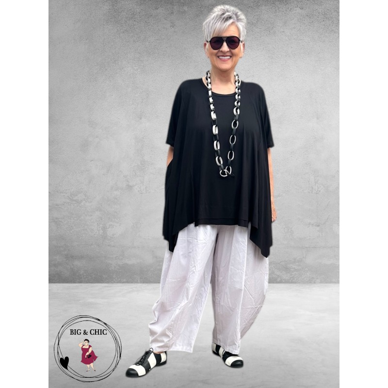 Frenzi Shirt A-Lijn Katoen Zwart