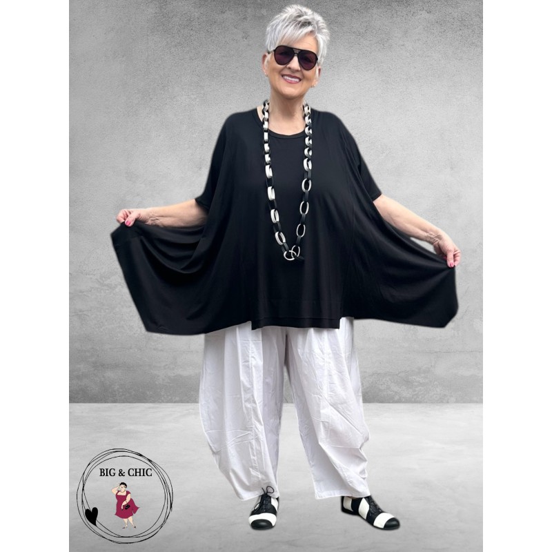 Frenzi Shirt A-Lijn Katoen Zwart