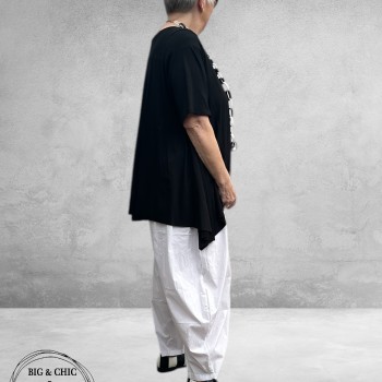 Frenzi Shirt A-Lijn Katoen Zwart