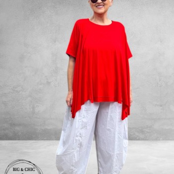 Frenzi Shirt A-Lijn Katoen Rood