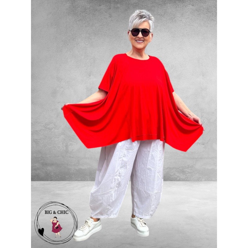 Frenzi Shirt A-Lijn Katoen Rood