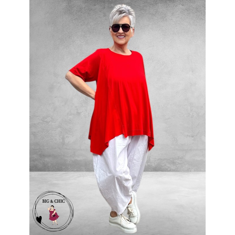 Frenzi Shirt A-Lijn Katoen Rood