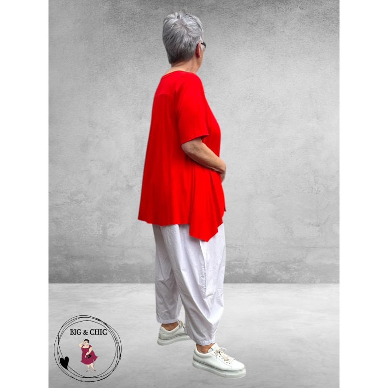 Frenzi Shirt A-Lijn Katoen Rood