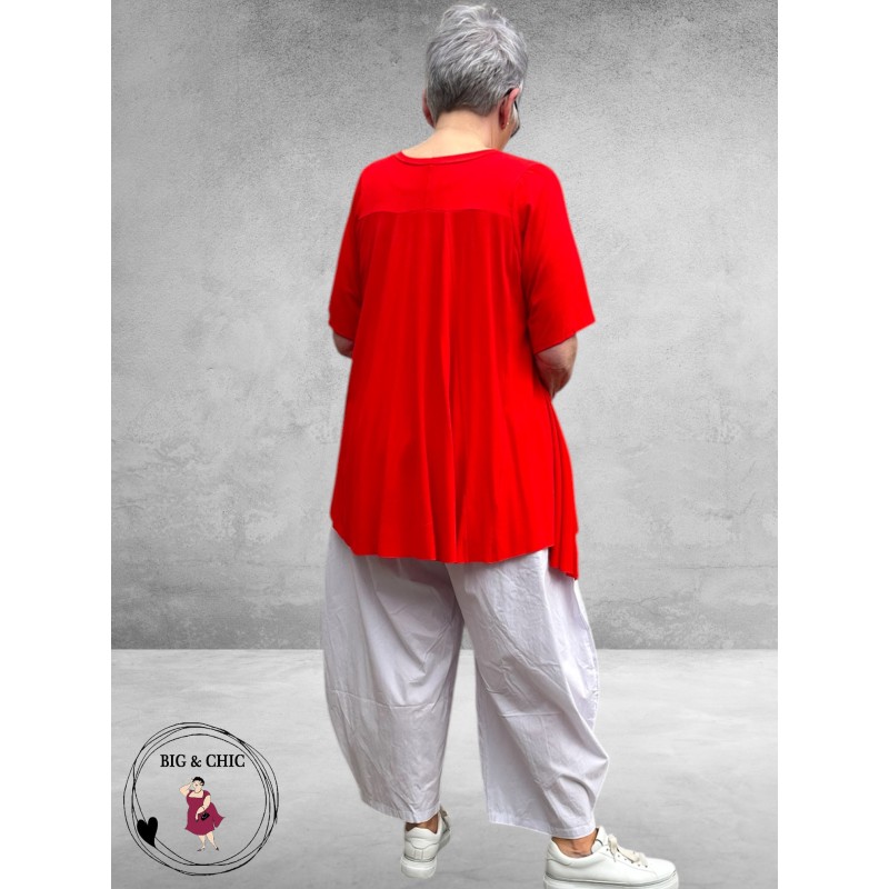 Frenzi Shirt A-Lijn Katoen Rood