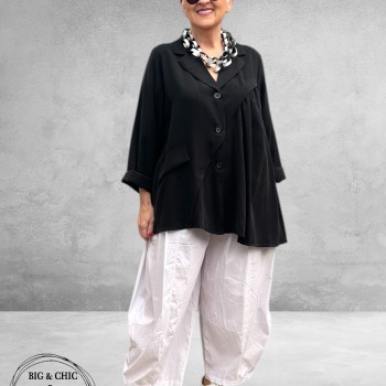 Frenzi Jasje/Blouse Uniek  Zwart