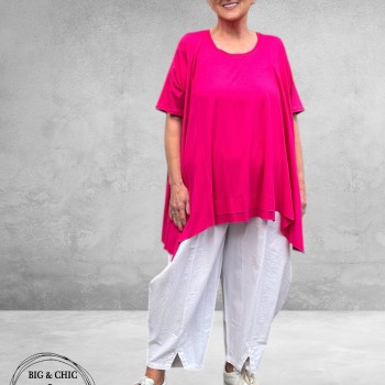 Frenzi Shirt A-Lijn Katoen Pink