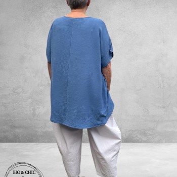 Frenzi Shirt AMORE Jeansblauw