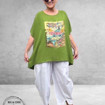 Frenzi Shirt AMORE Kiwigroen