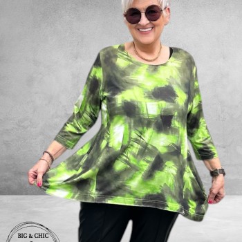 DYB Shirt A-Lijn Groen-Zwart