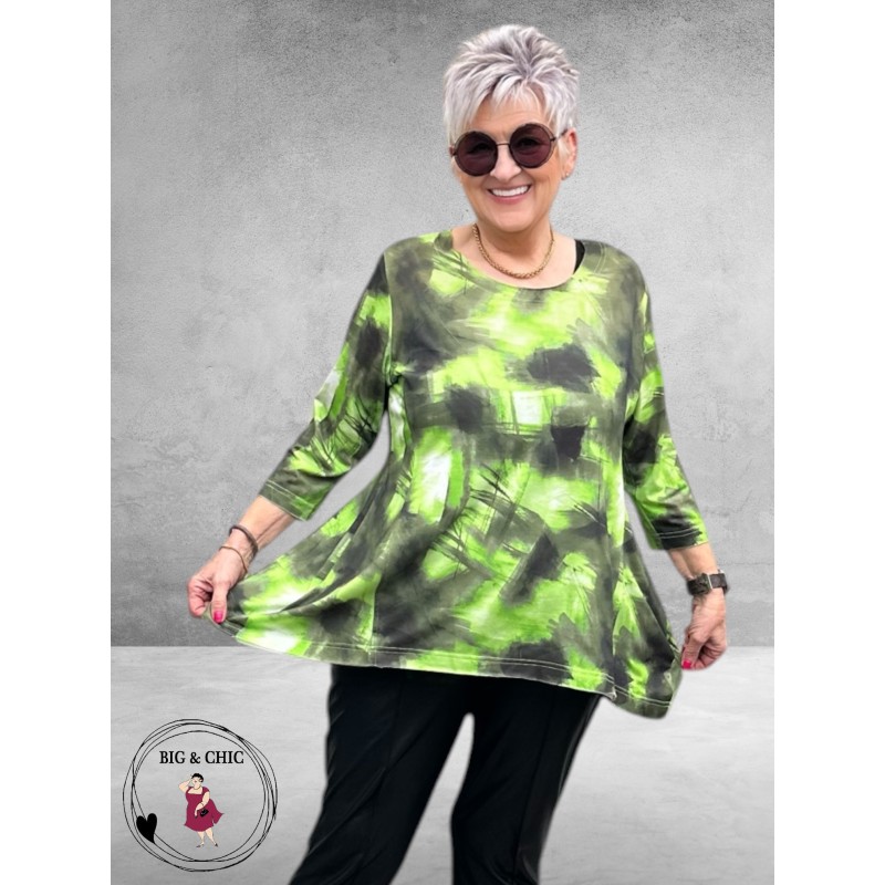 DYB Shirt A-Lijn Groen-Zwart