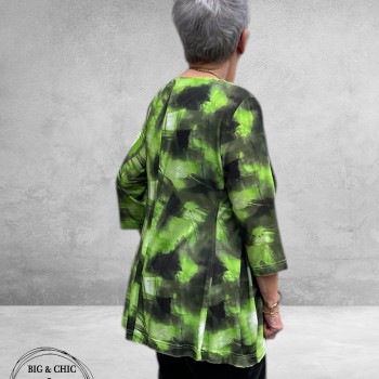 DYB Shirt A-Lijn Groen-Zwart