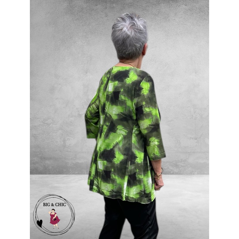 DYB Shirt A-Lijn Groen-Zwart