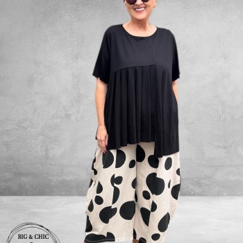 Frenzi Ballonbroek Beige/Zwart Dots