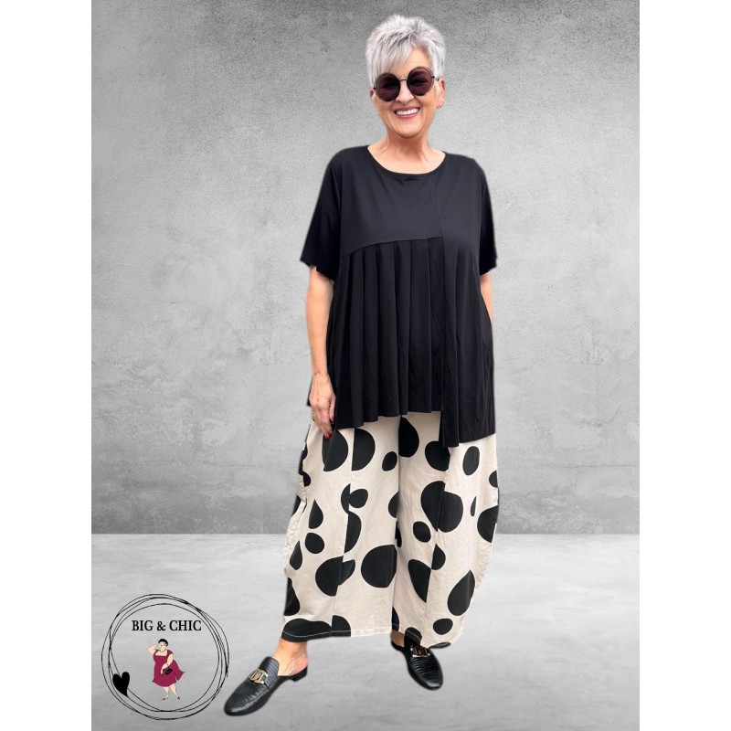 Frenzi Ballonbroek Beige/Zwart Dots