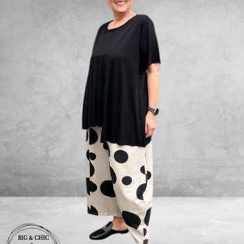 Frenzi Ballonbroek Beige/Zwart Dots