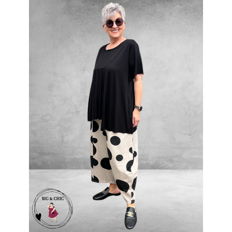 Frenzi Ballonbroek Beige/Zwart Dots