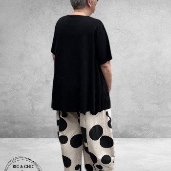 Frenzi Ballonbroek Beige/Zwart Dots