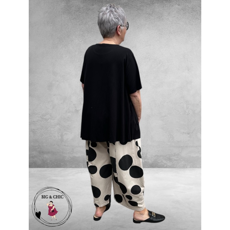 Frenzi Ballonbroek Beige/Zwart Dots