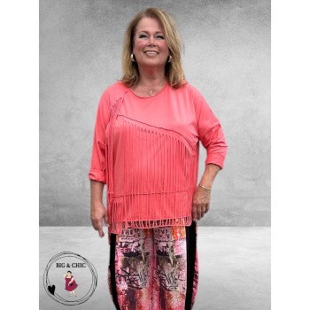 Frenzi Shirt Met Statement Framboos