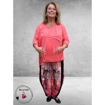 Frenzi Shirt Met Statement Framboos