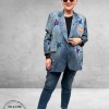 Frenzi Oversized Blazer Jeanslook Dog