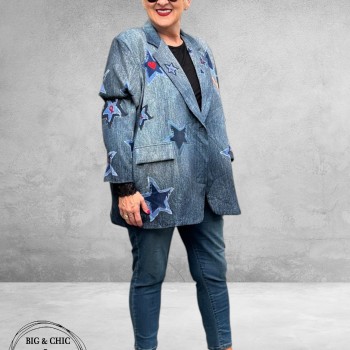 Frenzi Oversized Blazer Jeanslook Dog