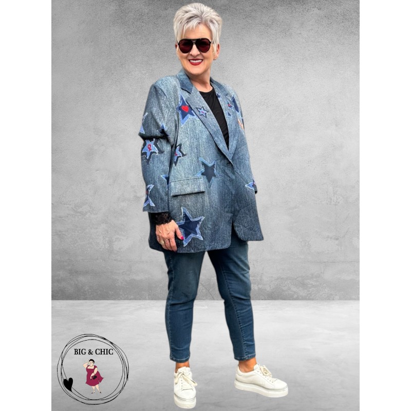 Frenzi Oversized Blazer Jeanslook Dog