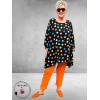 Frenzi Tuniek Oversized Zwart Stippen