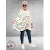 Frenzi Tuniek Oversized Wit Stippen