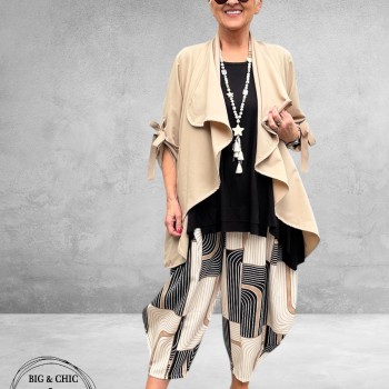 Frenzi Ballonbroek Zwart-Beige