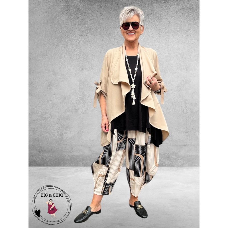 Frenzi Ballonbroek Zwart-Beige