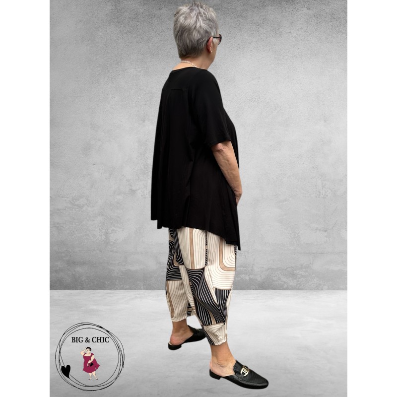 Frenzi Ballonbroek Zwart-Beige