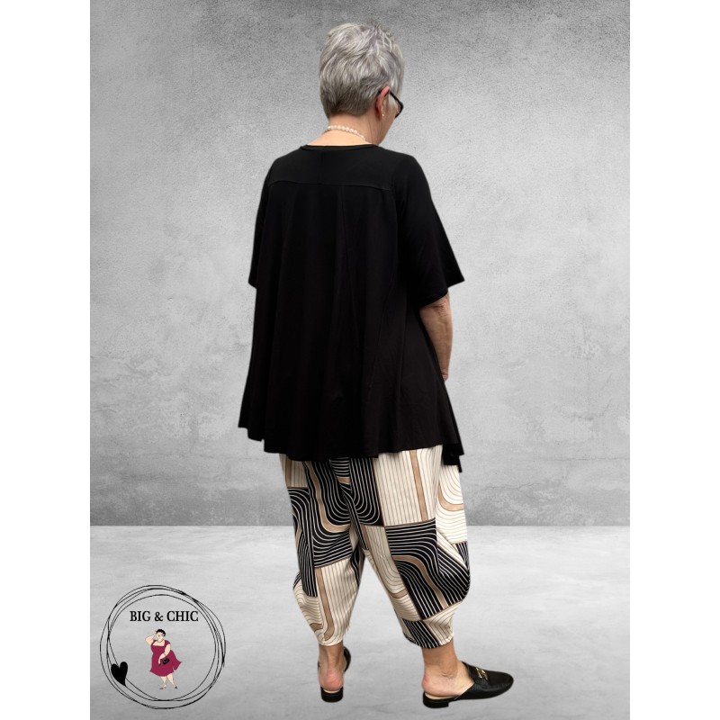 Frenzi Ballonbroek Zwart-Beige