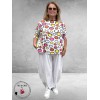 Frenzi Shirt Flatterend Multi Roze/Oranje
